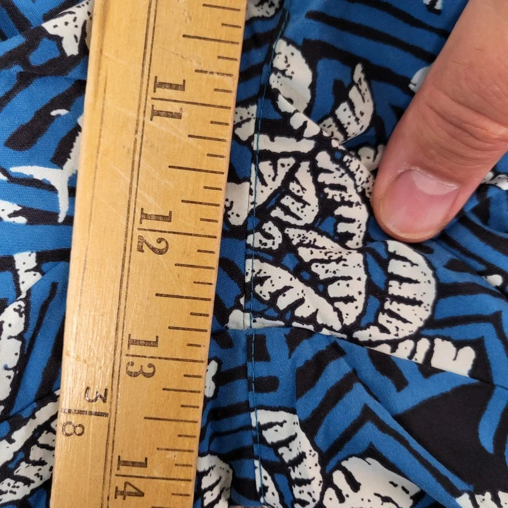 Columbia PFG Shorts Mens XL Blue Palm Tree Shark Fishing Mesh Lined 6in